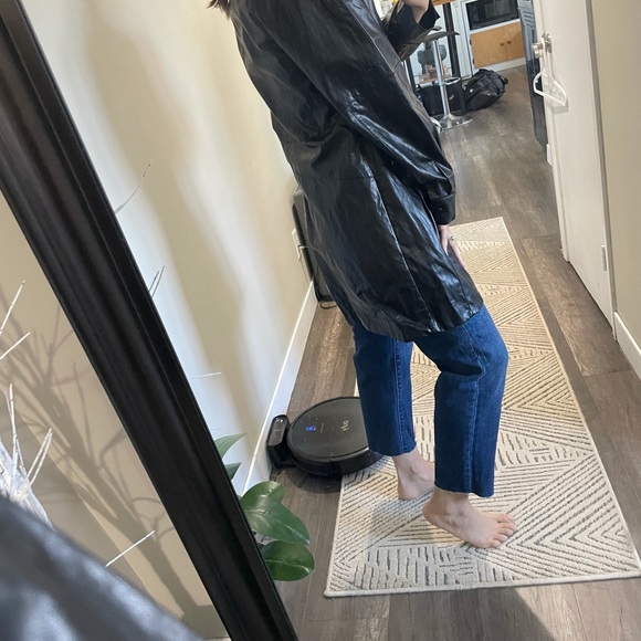 NEW BEAUTIFUL LEATHER DUSTER/ COAT OR DRESS ZARA SIZE LARGE - will fit sm/md - Picture 5 of 9